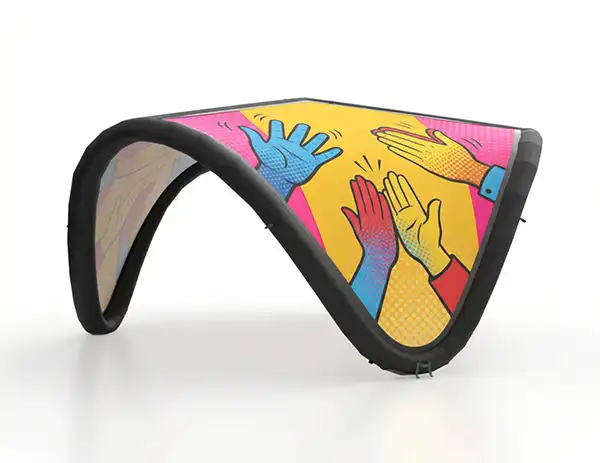 Wymienne poszycie namiotu reklamowego stałociśnieniowego Nilus z nowym nadrukiem